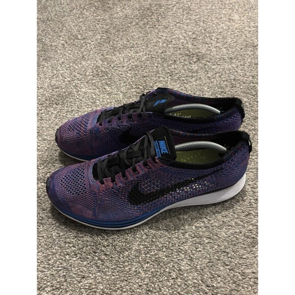 Nike Flyknit Racer  Size 13 Game Royal 526628-400 Road Racing Purple Pink main image 4